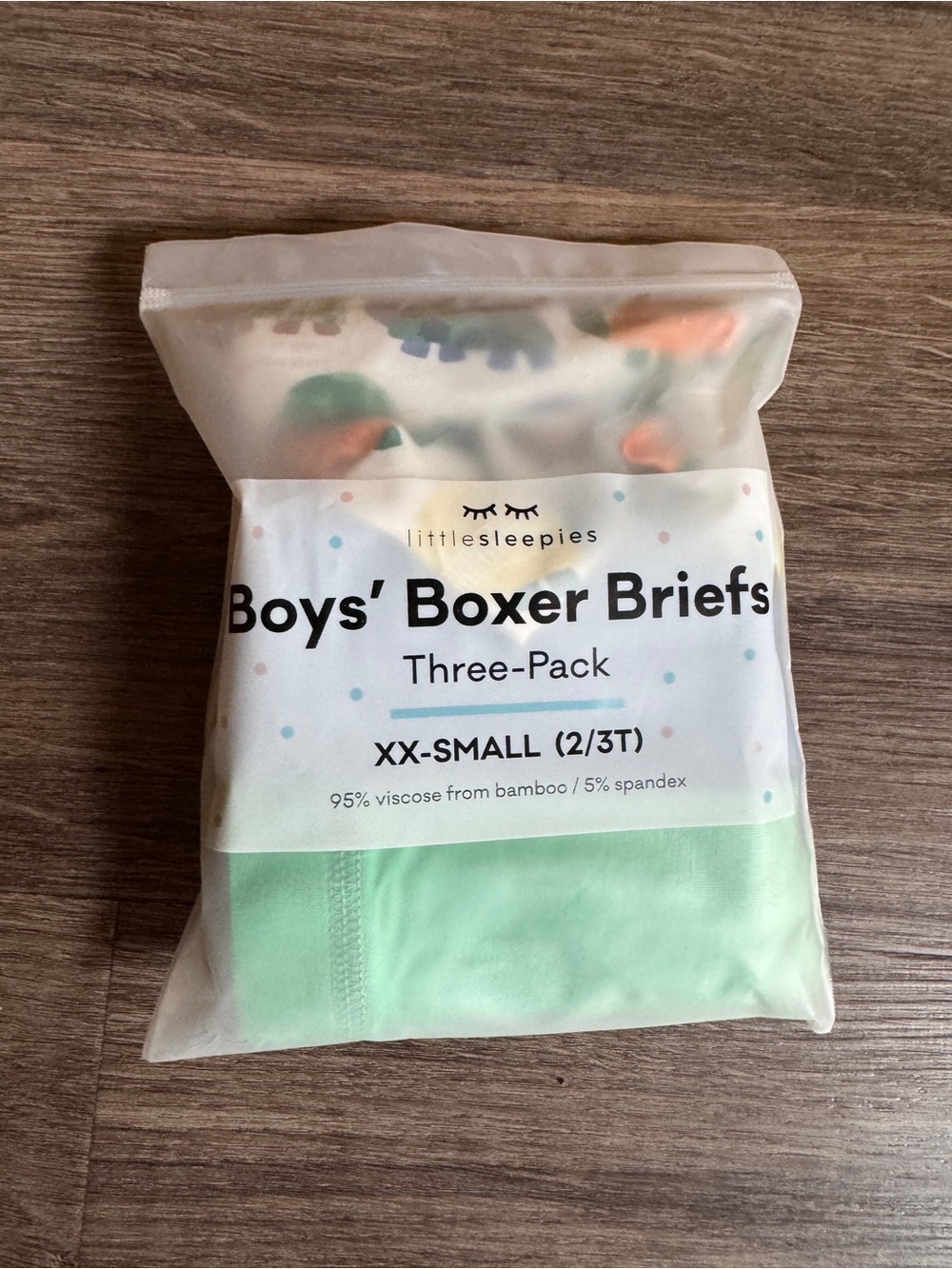 Little Sleepies Shell Parade 3 Pack Boy's Boxer Brief Underwear XXS